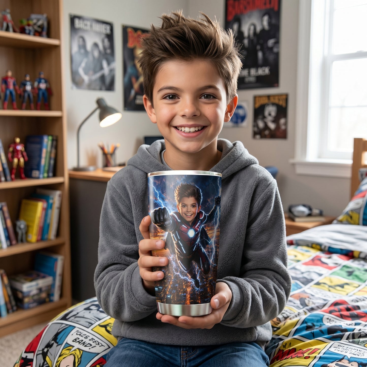 Lightning Boy Personalized Insulated Stainless Steel Tumbler