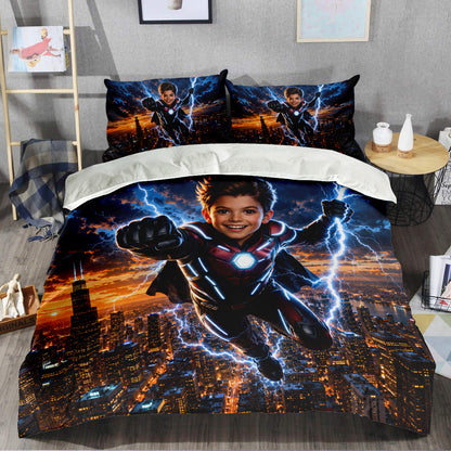 Lightning Boy Personalized Bedding Set