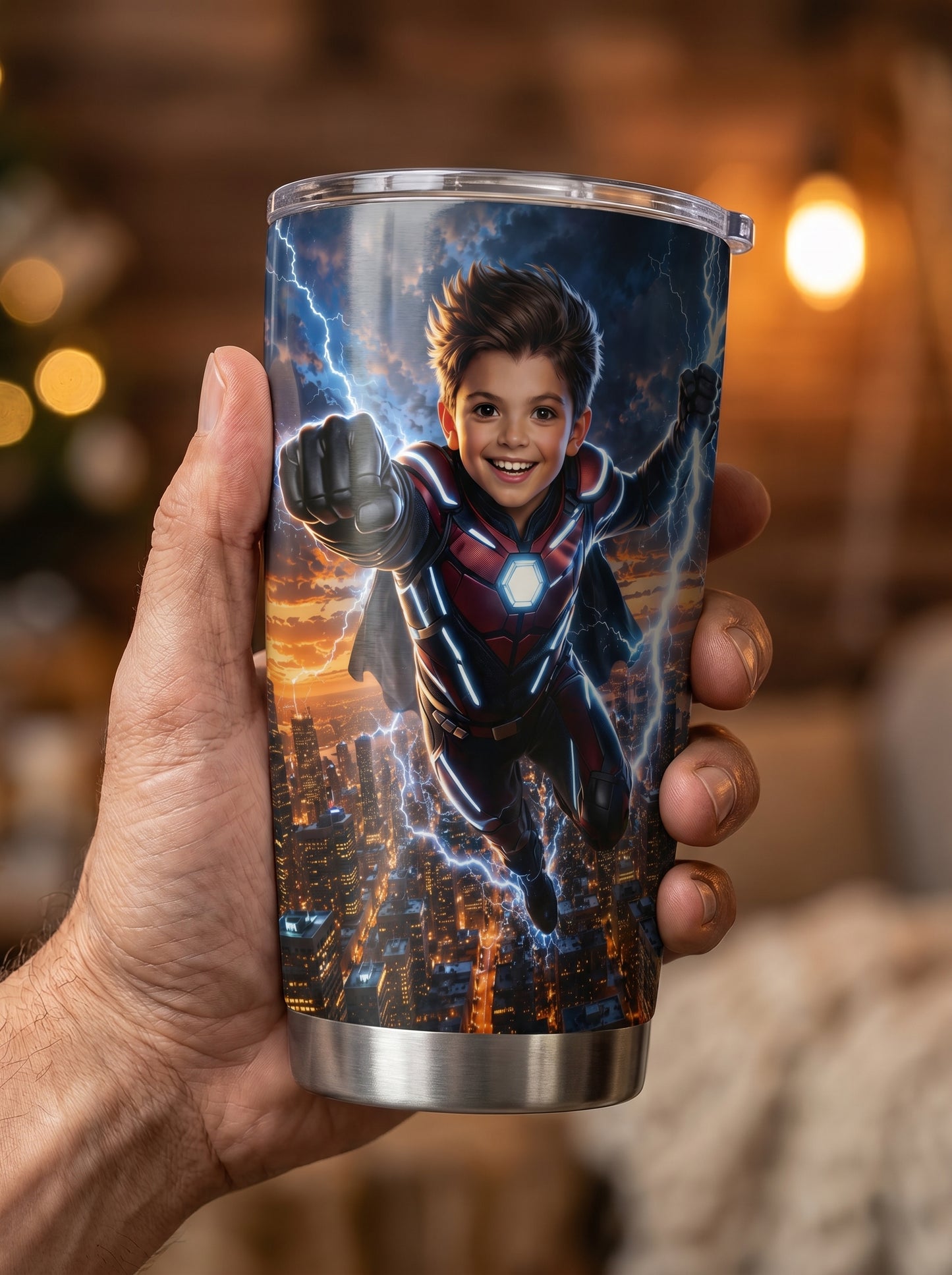 Lightning Boy Personalized Insulated Stainless Steel Tumbler