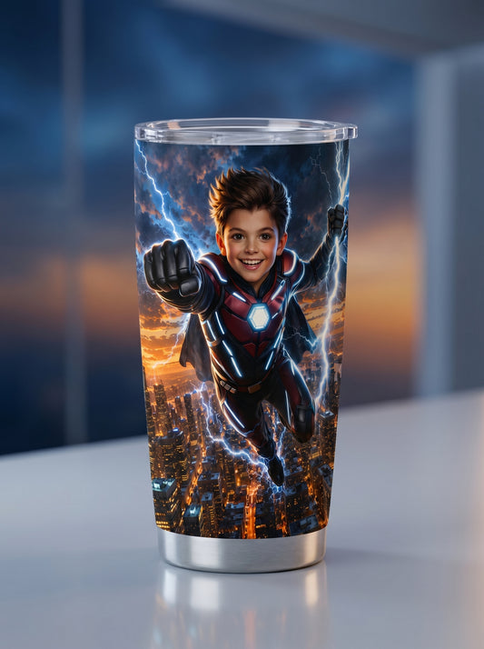 Lightning Boy Personalized Insulated Stainless Steel Tumbler