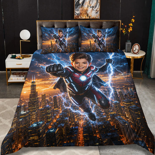 Lightning Boy Personalized Bedding Set