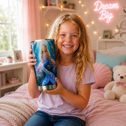 Mermaid Princess Personalized Insulated Stainless Steel Tumbler
