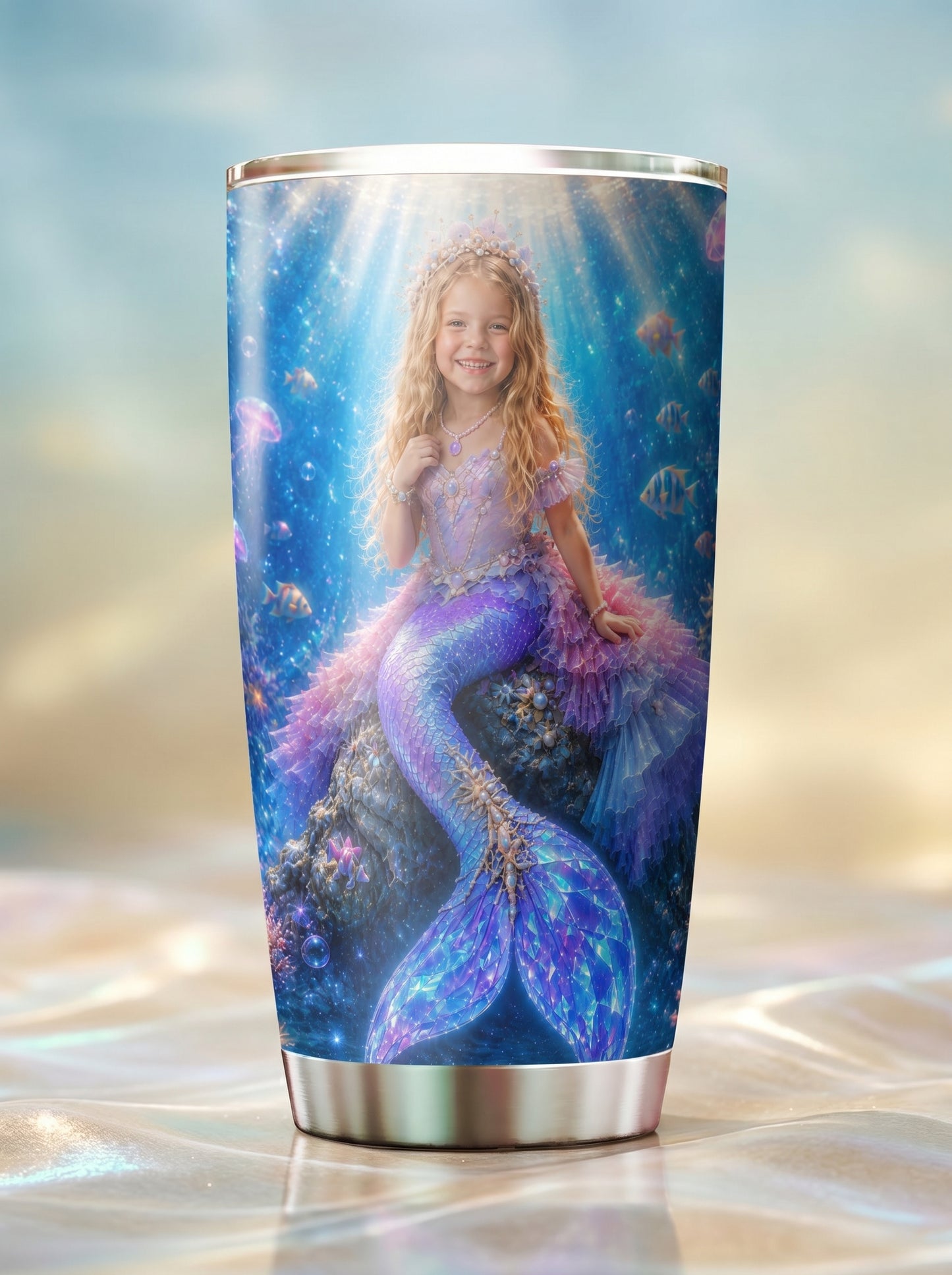 Mermaid Princess Personalized Insulated Stainless Steel Tumbler