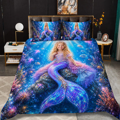 Mermaid Princess Personalized Bedding Set