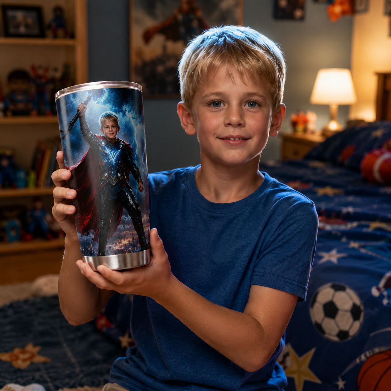 Thunder Boy Personalized Insulated Stainless Steel Tumbler