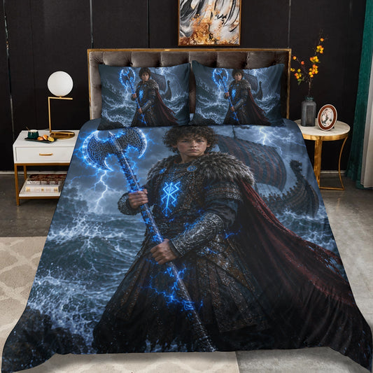 Viking Boy Personalized Bedding Set
