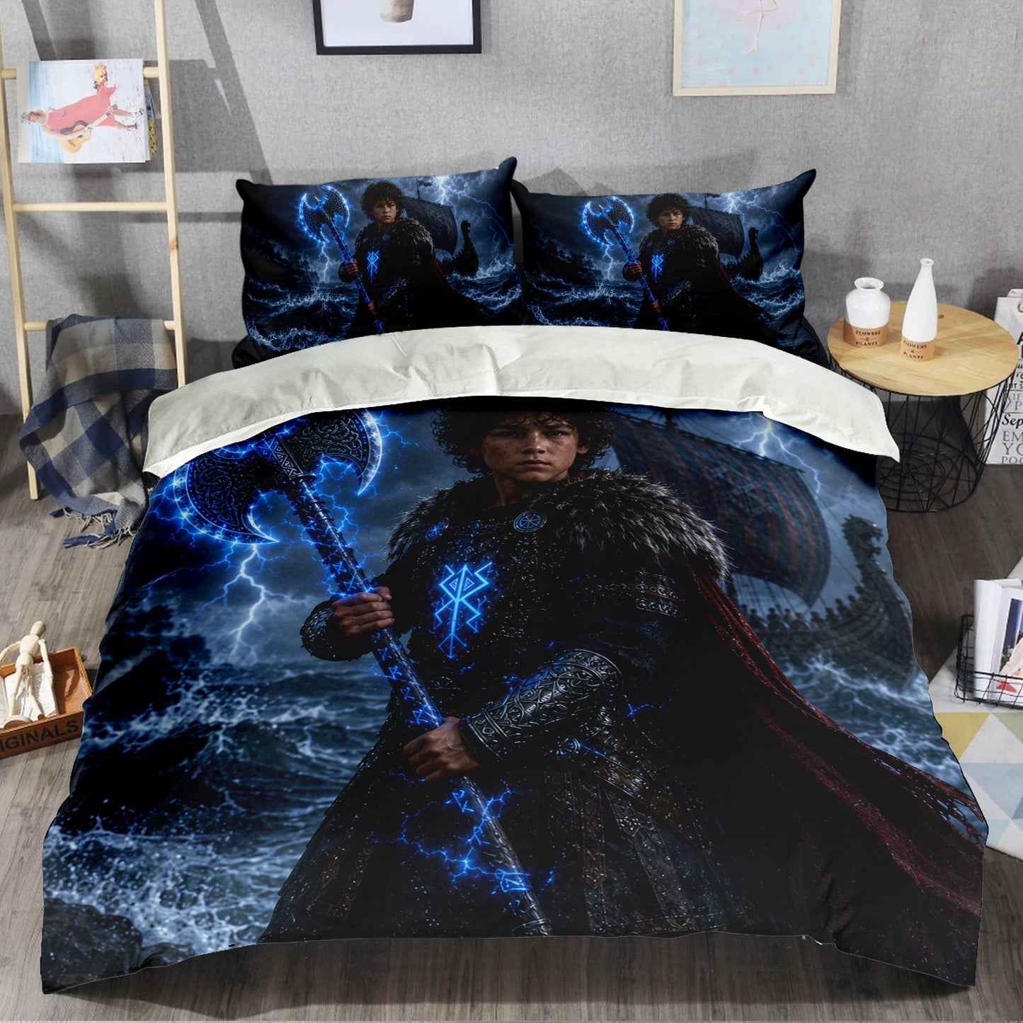 Viking Boy Personalized Bedding Set