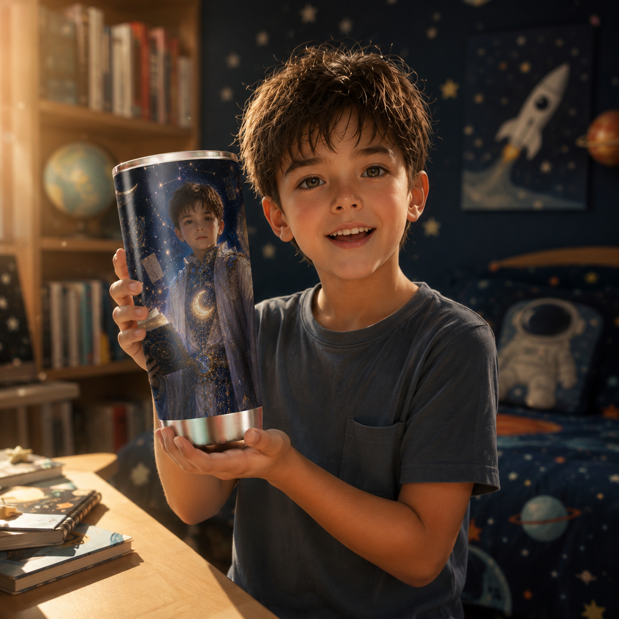 Wizard Boy Personalized Insulated Stainless Steel Tumbler