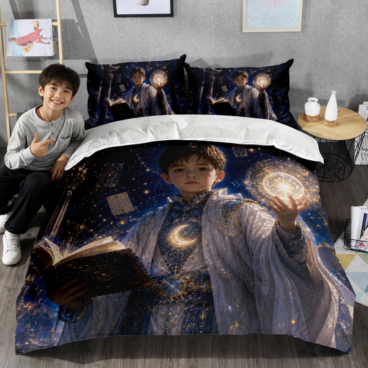 Wizard Boy Personalized Bedding Set